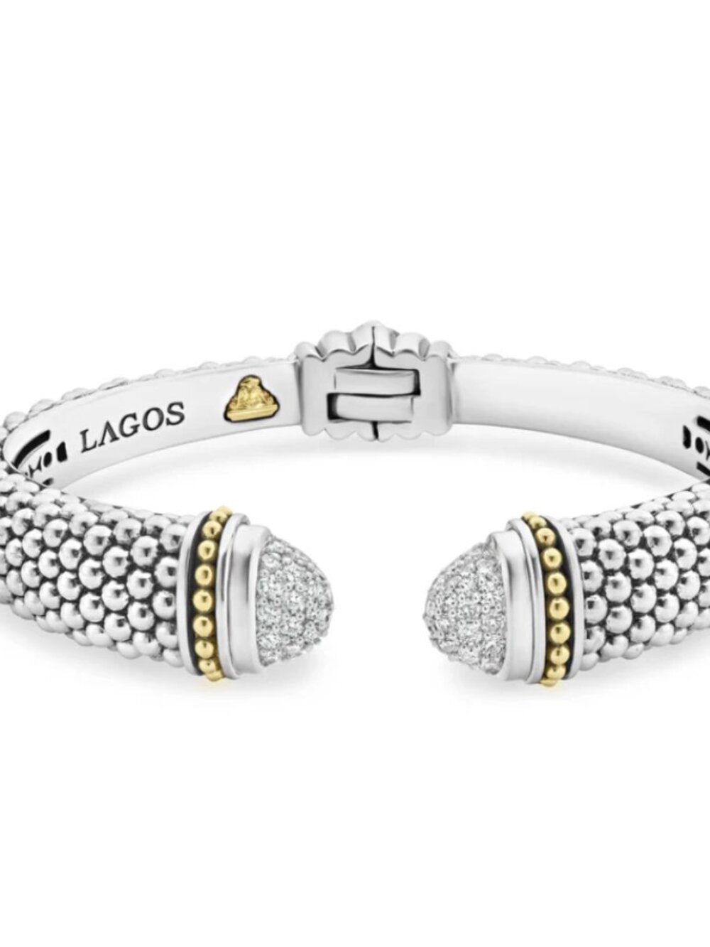 Lagos Caviar Lux Diamond Cuff Bracelet